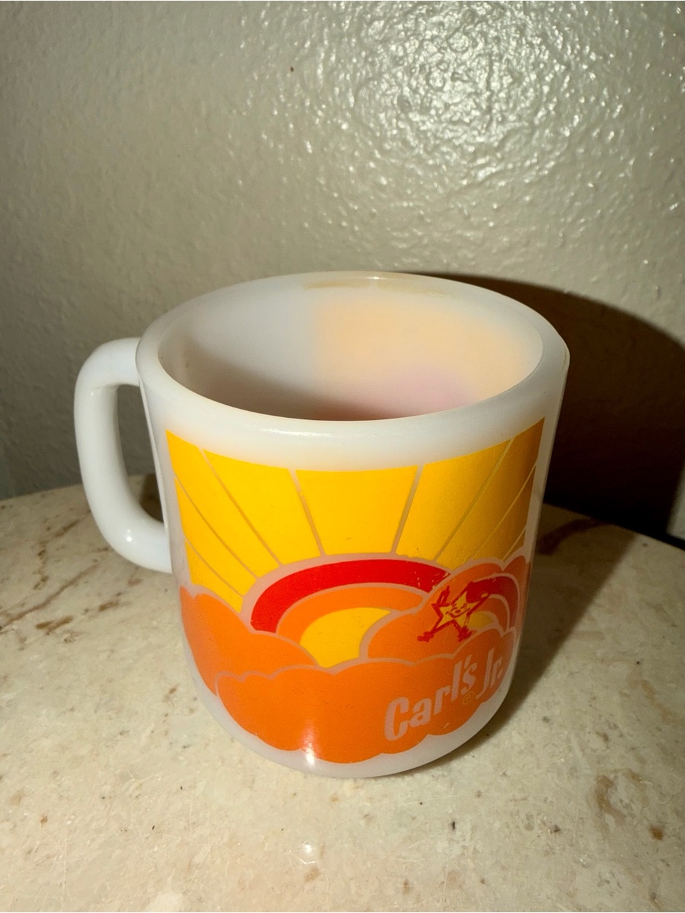 Orange Retro Sunrise Ceramic Coffee Mug